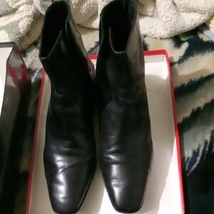 Talbots Black Leather Boots Classic Design